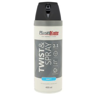Twist & Spray Matt Black 400ml(RAL 9005)