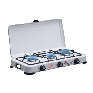 Table Cooker 3 Brass Burner BLK Grill