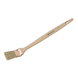 FLAT BRUSH CURVED 60MM WOOD HANDLE