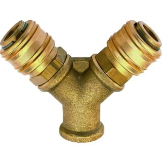 BRASS 2 WAY QUICK COUPLER F 3/8"